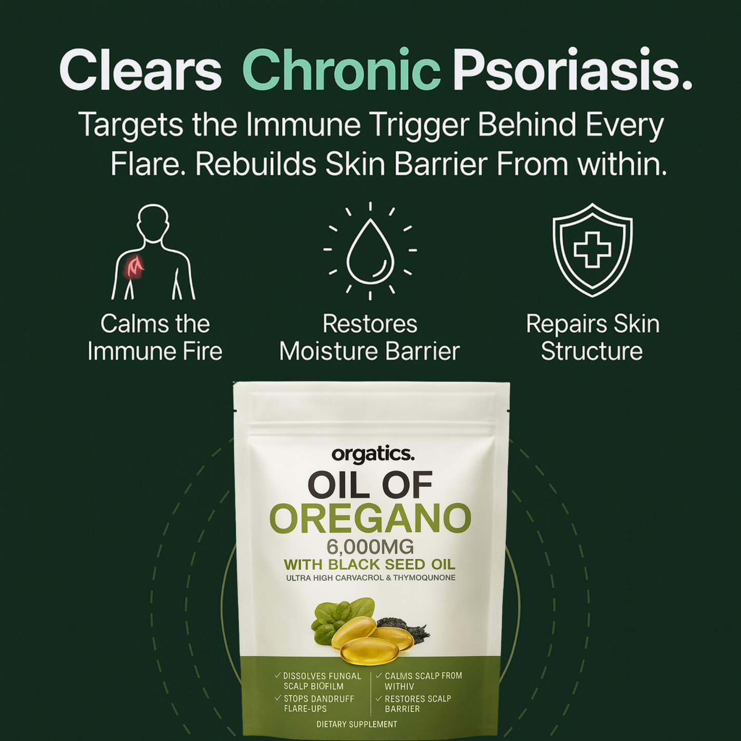 Orgatics Oregano & Black Seed Oil — Clears Psoriasis From the Inside Out